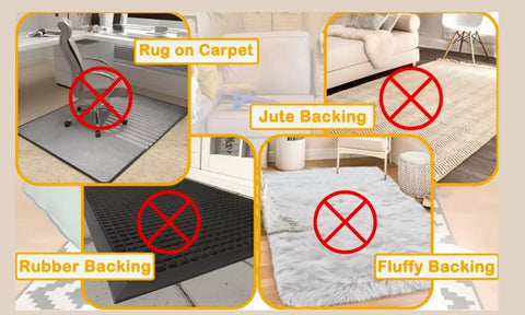 16 Pack Non Slip Rug Tape For Hardwood Floors And Tiles preventing bunching on various rug backings