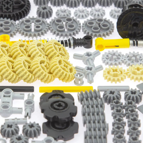 Pro-Grade Must-Have 852-Piece Technic Building Kit With Gears Axles Pins Connectors Wheels Chain Links And Joints shown