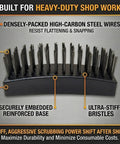 12-Pack Replacement Wire Brush Heads For Welding Chipping Hammers, Heavy Duty High-Carbon Steel Bristles detailed view.
