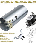 DIY Friendly Dryer Repair Kit With 134792700 Heating Element, 137032600 Thermal High Limit, And 3204267 Thermostat For Electrolux Frigidaire Dryers, Replaces PS2349309 AP4368653 AP4368739 PS2349395 AP21314, includes heating element with thermostat.