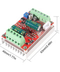 Beefy 450W Brushless Hall DC Motor Driver For 6 To 60V Systems with size dimensions and component details