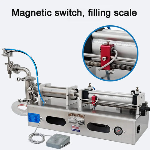 Heavy Duty Pneumatic Liquid Filling Machine Single Head Automatic Bottle Filler Hella Precise with filling scale and magnetic switch