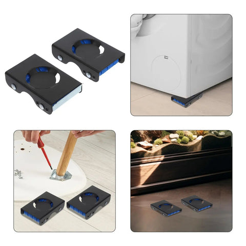 Heavy Duty Appliance Movers With Wheels Transform Your Home Moves Into A Breeze! Black iron sliders for moving appliances easily.