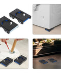 Heavy Duty Furniture Mover Wheels Set With Plastic And Iron Build, The Ultimate Sliding Dolly Kit For Easy Washing Machine Moves.