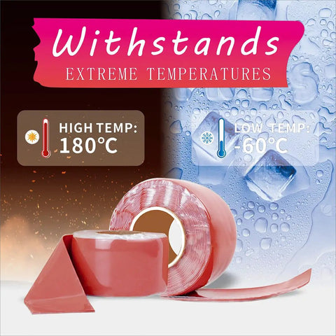 Self Fusing Silicone Tape 16.4ft Waterproof Heat Resistant Repair Tape for Emergency Fixes High Voltage Cable Insulation