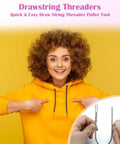 4 Pack Spring Drawstring Threader Kit A Flexible Elastic Rope Threader Tool demo in hoodie