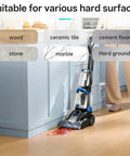 70.54 Fl Oz All Purpose Cleaner For Robot Vacuums And Mops cleaning spill on wood floor, suitable for various hard surfaces