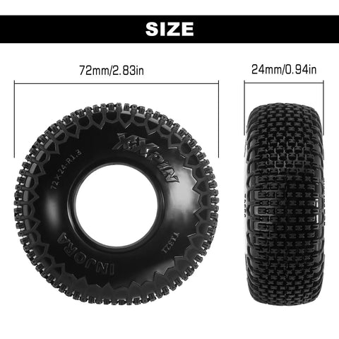 XHX Pin Tires For 1.3 Inch Wheels Fit TRX4M And SCX24 Rock Crawlers, 72x24 Mm, S5 Compound Delivering Mad Traction