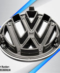Rear view of Volkswagen Front Grille Emblem for Jetta Sedan 2011 2014 MK6 Chrome OEM VW Badge Replacement