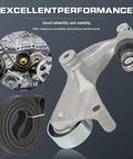 OE Replacement Belt Tensioner Assembly With Pulley And Serpentine Drive Belt Kit For 2007 2011 Honda Civic shown in detail