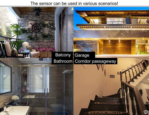 Outdoor Motion Sensor Light Switch With Dusk To Dawn, 1200W Incandescent, 110V To 240VAC shown in balcony, garage, bathroom, corridor