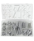 Heavy Duty Compression Spring Set 200 Pcs Stainless Steel Hardware Kit With Zinc Plated Coils in organizer case
