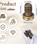 Image of Twenty Pack Ceiling Fan Blade Screws 1/4-20 X 3/8 Phillips Pan Head Heavy Duty Carbon Steel in hand with size details.