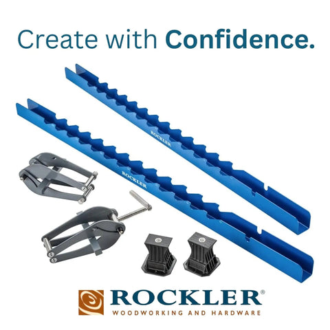 Deluxe Panel Clamps With Scissor Couplers For Flat Panels And Flush Joints, Adjustable Clamp System For Tables And Benchtops