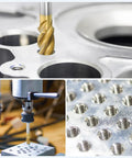 3/8-16 UNC Spiral Flute Thread Taps Set For Quick Machining And DIY Repair Titanium Coated in CNC machine and metalwork