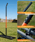 Stainless Steel Leveling Rake With 78 Inch Adjustable Handle, 30x10 Inch Leveling Tool for backyard, golf course, farm, pasture
