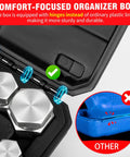 Pikwo 180 Pc Master Industrial Hydraulic Cap And Plug Kit For Hose Tube Pipe Fitting, organizer box with sturdy hinges.