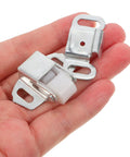 Heavy Duty Door Roller Catch Set For Cabinet And Closet Doors With Iron Construction And Silver Finish Secure Closure Easy Install