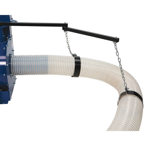 Beastly Heavy Duty Commercial Steel Debris Vacuum Truck Loader with 8 inch by 10 foot intake hose and chain supports.