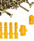 Close-up image of mounting screws and expansion anchors for Four Pack Motorcycle Helmet Holder Hook Wall Mount Rack Aluminum Alloy