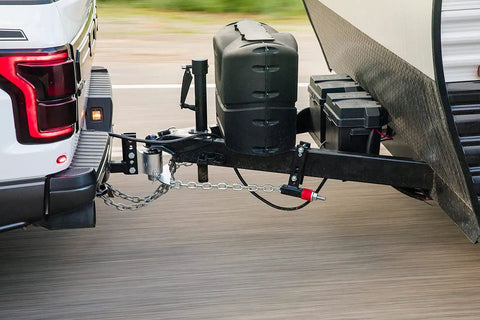 Weight Distribution Hitch With Tension Chain System For Easy Hitching And Anti Bounce Sway Control, 2 Inch Shank, Eight Inch Drop