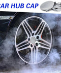 4 Pack Heavy Duty Abs Wheel Center Hub Caps Snap On Rim Covers Universal Fit on silver wheel with steam effect.