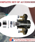 LUXTRKSTO trailer hub kit, 1-set 6-on-5.5-inch, exploded view with hub, bolts, seals, and bearings.
