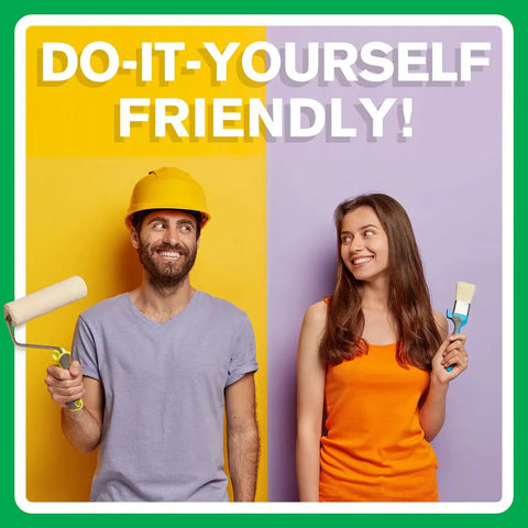 Heavy Duty Paint And Varnish Remover That Sheds Fifteen Layers Of Acrylic Latex And Oil Without Any Drama Featuring Bag On Valve Spray For Quick Rinse Off Diy Builds Using Compressed Air Canisters In A Four Pack Set - DIY-friendly couple with painting tools.