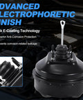 Heavy Duty Vacuum Power Brake Booster Slaps Right On Chevy Silverado Tahoe Suburban And Avalanche With Beast Mode Braking, black e-coating finish.
