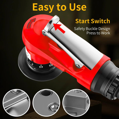 Amazon 2-in-1 pneumatic chamfering tool, red body, mini air deburring tool for metal, acrylic, wood