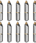 10-pack stainless steel weld-on hinges with brass grease zerks, 6-inch heavy-duty for gates