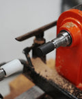 Pen Press Kit For Woodturning Lathes With MT1 Taper Handy DIY Pen Making Tool with dual nylon pads on a lathe