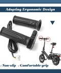 Throttle Grip Replacement 36V Ebike With LCD Voltage Display And Cruise Control Button shown with ergonomic grip and bike