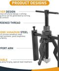 Three Jaw Inner Bearing Puller Set for Cars and SUVs with clever design and durable chrome vanadium steel features
