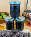 Three jars of Black Walnut Wood Stain 1 Pint Water Based Non Toxic Low Odor rich dark tone for cabinets and furniture.