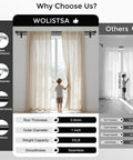 Comparison chart of double curtain rod, highlighting thickness, diameter, and capacity. Double Curtain Rod For Windows 84 To 120 Inches Black 1 Inch Adjustable Heavy Duty Drapery Rod With Modern End Cap Finials Stylish Metal Spliced Rods For Grommet Back Tab And Room Darkening Curtains.