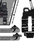 Four Piston Hydraulic Disc Brake Set With Aluminum Lever And Caliper Pre Bled For Mountain Bikes Fat Bikes And E Bikes