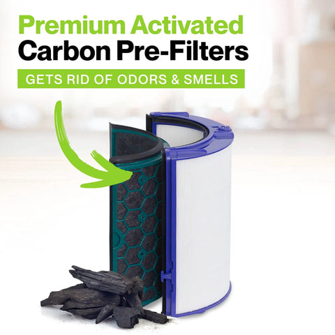 Premium activated carbon pre-filter for Dyson Compatible HEPA Filter Replacement For HP04 TP04 DP04 DP05 TP05 TP4A Air Purifier