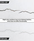 Before and after images showing wall cracks filled using Hardcore Foam Backer Rod For Zero Sweat Gap Filling And Concrete Crack Patching Joints Chill Out Caulking Saver Rope Quarter Inch By 33 Feet Built Like A Tank.