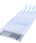 Air Under Furniture Magnetic Vent Extender For 10 To 12 Inch Floor Registers Extends From 17 To 33 Inches showing airflow direction