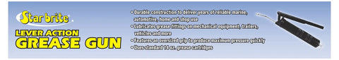 Beefy Standard Duty Lever Grease Gun For 14 Oz Cartridge, One Hand Operation, Corrosion Resistant, Fits Standard Zerk Fittings