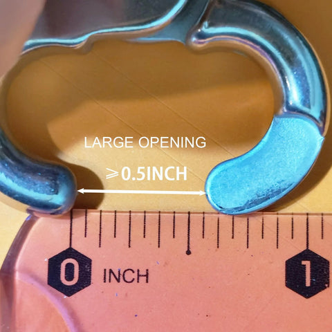 Swivel trigger snap hook, blue finish, 316 stainless steel, large opening (>=0.5 in)
