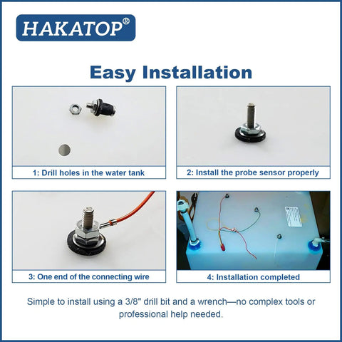 Easy installation steps for 10 Pack RV Water Tank Probe Sensors Screw In Water Level Sensors For RV Water Gauge Systems.