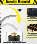 Black Spiral Bending Car Antenna showing durable thermoplastic rubber construction and copper core for AM FM radio.