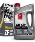 ATF 689 Full Synthetic Transmission Fluid for ZF 6HP 8HP 9HP Automatic Transmissions, heavy duty 5 quart container
