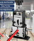 Essential 1 Pc Portable Wire Stripper For Electricians shows a manual cable stripping tool with red wire in use.