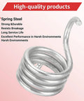 Close-up of heavy-duty steel spring from 4 Piece Brake Return Springs Torsion Replacement For Medalist TXT 1994 And Up