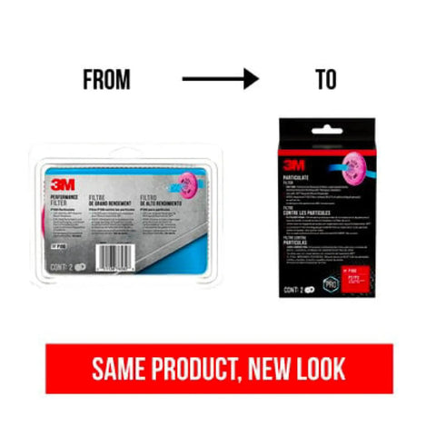 Pink P100 Particulate Filters 2091 07000 Two Pack For Non Oil Based Particulates NIOSH Approved packaging change