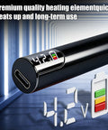 Portable USB C Rechargeable Soldering Iron With LED Screen And 510 Thread Universal Interface close-up of LED display