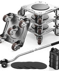 Heavy Duty Furniture Movers With 5 Wheels, 360 Degree Rotatable Universal Casters For Easy Moving, Carbon Steel Dolly Panel Max Load 1100Lbs, Super Strong And Anti-Slip Design For Heavy Appliances, tools and dolly panel set.